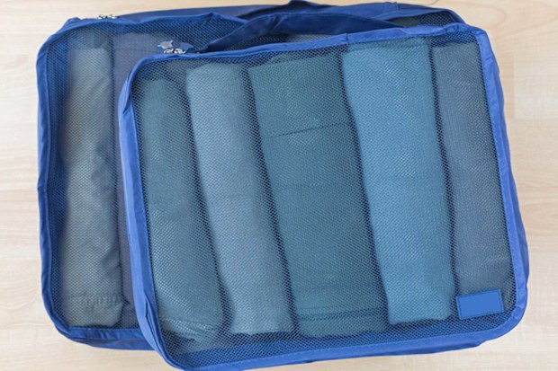 Blue packing cubes