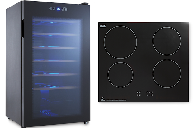 Aldi wine cooler fridge and induction cooktop