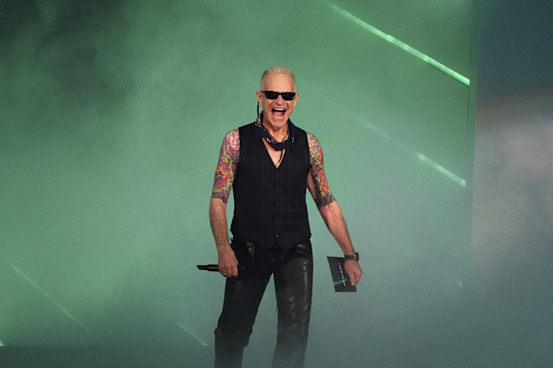 David Lee Roth presents the award for video of the year at the MTV Video Music Awards at Barclays Center on Sunday, Sept. 12, 2021, in New York. 