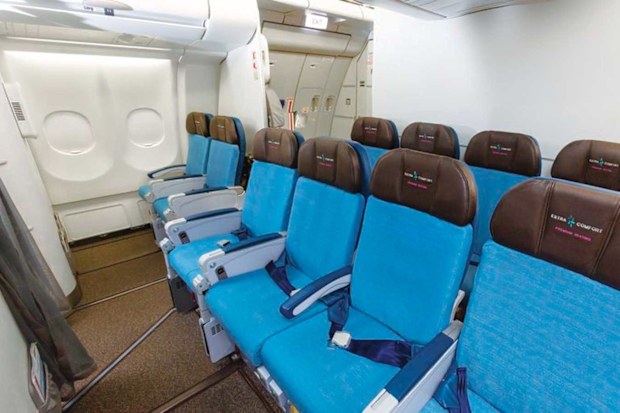 Hawaiian Airlines Extra Comfort cabin on A330