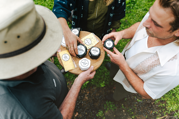 The Studd siblings sampling cheese