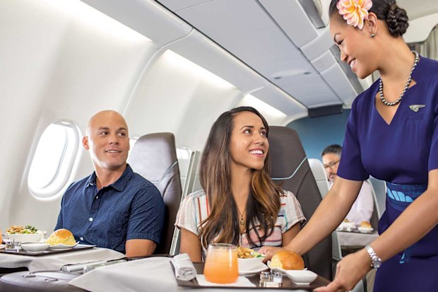 Hawaiian Airlines business class cabin A330