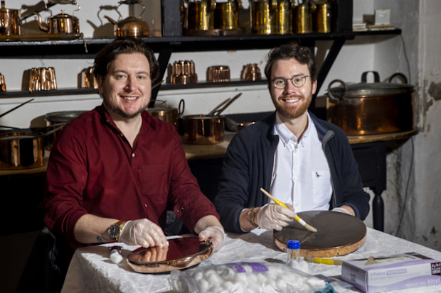The men used the time to give the huge mansion of more than 40 rooms a thorough makeover.