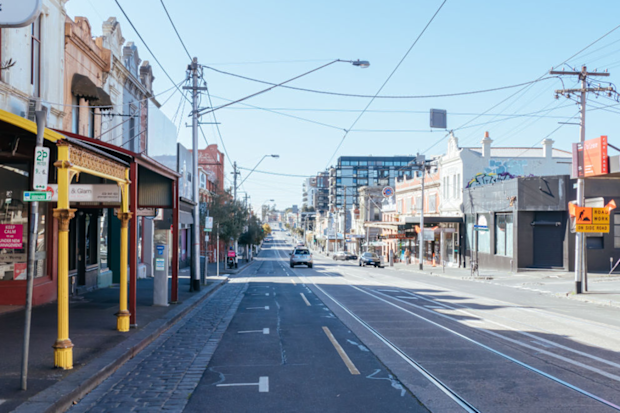 Melbourne's Smith Street during lockdown