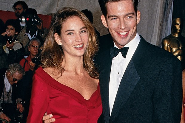 Harry Connick Jr. and Jill Goodacre at the 1991 Academy Awards.