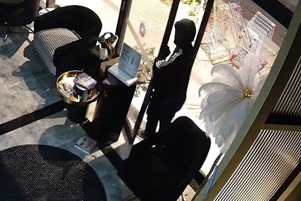 CCTV of Burwood fire