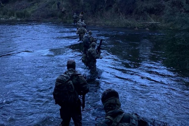 Police during manhunt for accused gunman Dezi Freeman