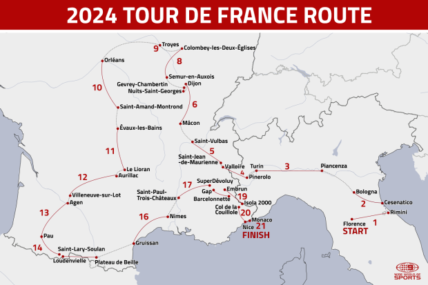The 2024 Tour de France route has been confirmed.