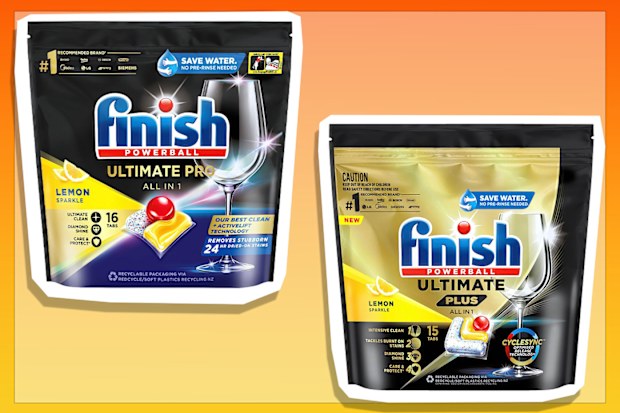 9PR: Finish Ultimate Pro Dishwasher Tablets, Lemon Sparkle, 112 Tablets and Finish Ultimate Plus All-in-1 Dishwasher Tablets, Lemon Sparkle, 105 Tablets