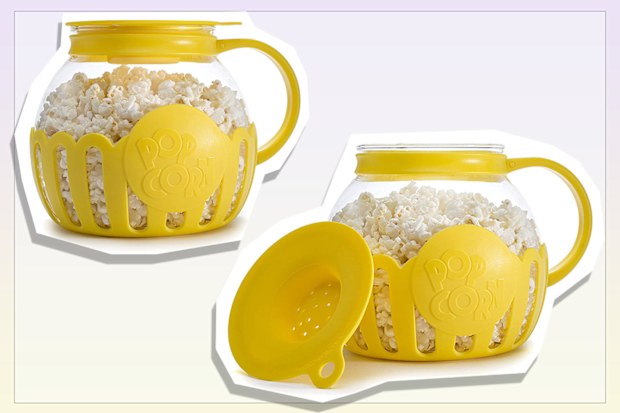 9PR: Ecolution Patented Micro-Pop Microwave Popcorn Popper with Temperature Safe Glass