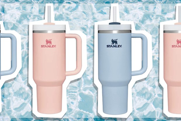 9PR: Stanley Quencher H2.0 FlowState Tumbler, 1.18L, Pink and Blue