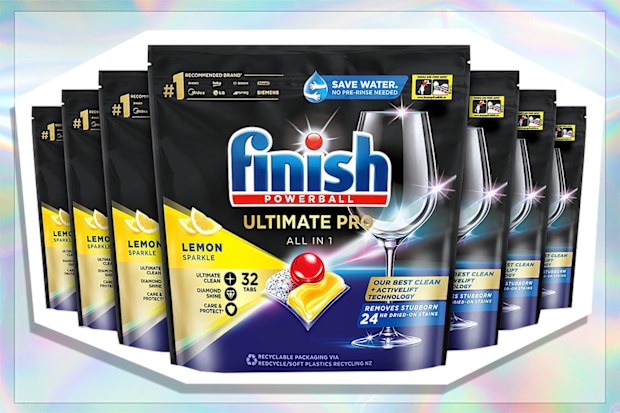 9PR: Finish Ultimate Pro Dishwasher Tablets, Lemon Sparkle, 224 Tablets
