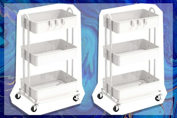 9PR: SimpleHouseware 3-Tier Trolley, White