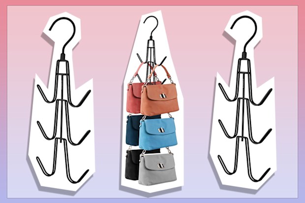 9PR: ZEDODIER Purses Handbags Hangers, Purse Handbag Holder 2 Pack Black Metal Space Saving Hangers Bags Handbags Storage Organizer, Closet Organization for Purses Handbags Backpacks Tank Tops Belts