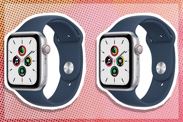 9PR: Apple Watch SE, Silver Aluminium Case with Abyss Blue Sport Band - Regular