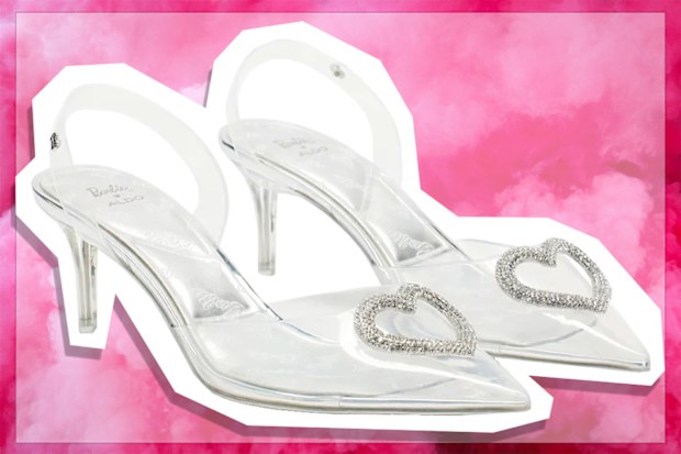 9PR: Aldo Barbie Slingback Heels, Silver