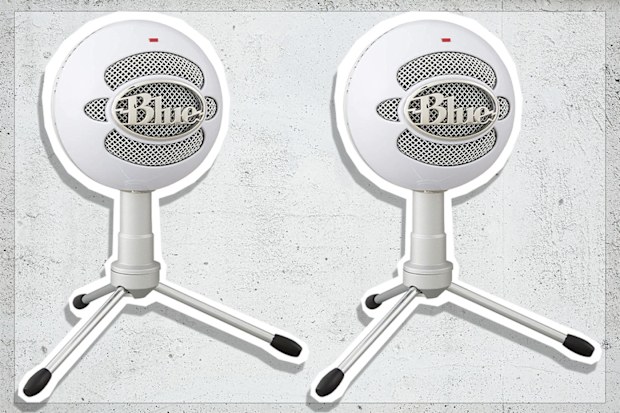 9PR: Blue Snowball iCE Condenser Microphone, Cardioid, White