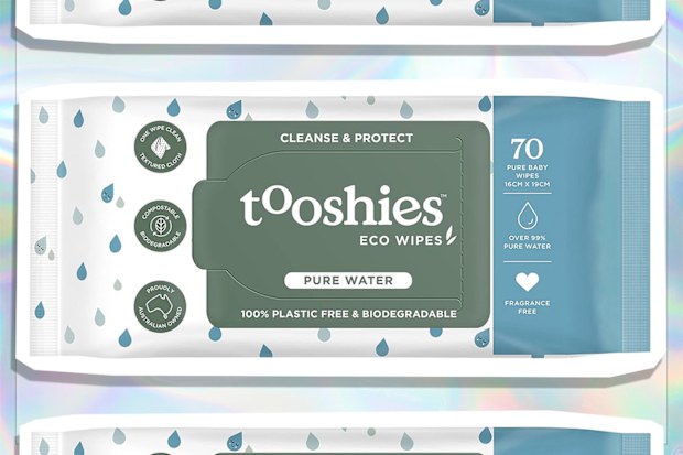 9PR: Tooshies ECO Pure Water Biodegradable Fragrance Free Wipes, 70-Pack