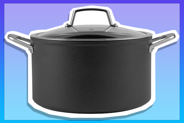 9PR: Ninja Foodi ZeroStick Stock Pot with Lid, 26cm Diameter, Black