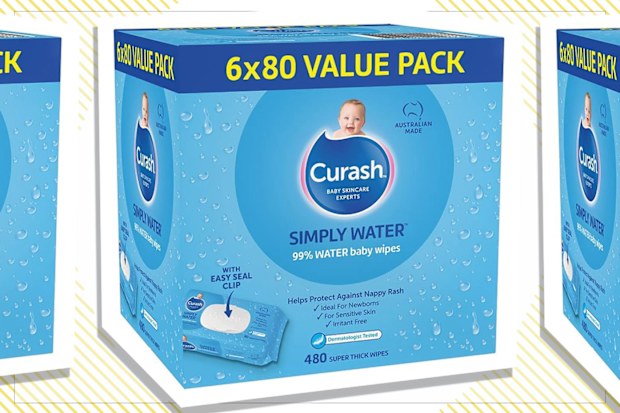 9PR: Curash Simply Water Baby Wipes, 480-Pack