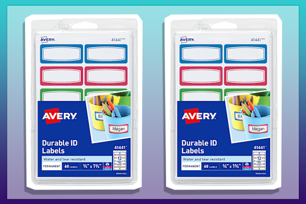 9PR: Avery Kids Durable Labels, Multicoloured, 60 Pack