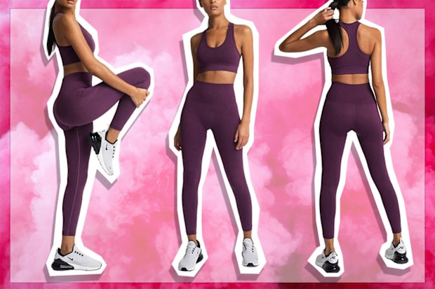 9PR: Purple yoga two piece set