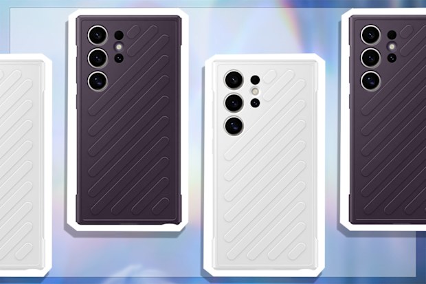 9PR: Samsung Shield Case for Samsung Galaxy S24 Ultra, Dark Violet and Light Grey