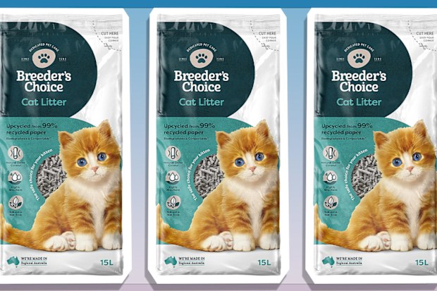 9PR: Breeders Choice 99% Recycled Paper Cat Litter, 15L