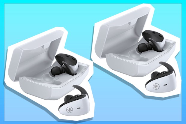 Yamaha TW-ES5A Sports True Wireless Earphones with Ambient Sound and Listening Care, White, Small