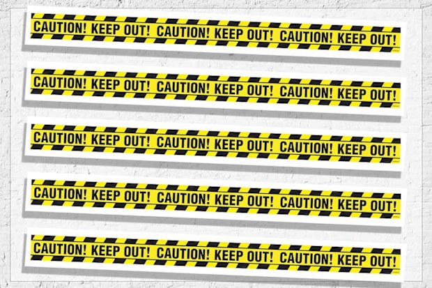9PR: Caution Tape Halloween Decoration.