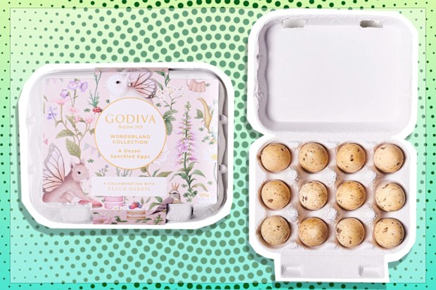9PR: GODIVA Milk Chocolate Easter Eggs, A Dozen Speckled Eggs, 12 Pieces, 120g