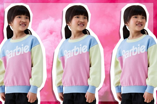 9PR: Cotton On Kids Barbie Dusty Fleece Crew Neck