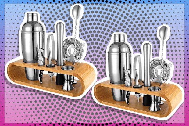9PR: Cocktail Shaker Cocktail Set Bartender Kit, 10-Piece