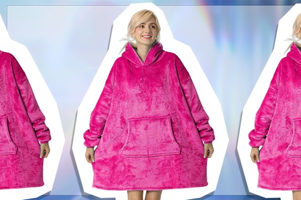 9PR: Lillian's HOME Hooded Blanket, Rose