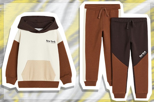 9PR: H&M New York Print Hoodie and Track Pants, 2-Pack