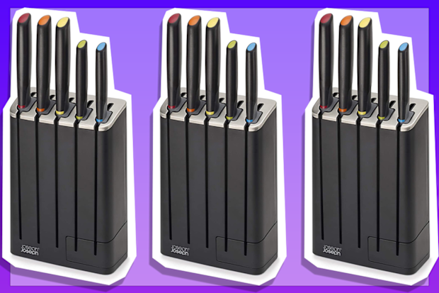 9PR: Joseph Joseph Elevate Knives SlimBlock Stainless Steel 5-Piece Kitchen Knife Block Set
