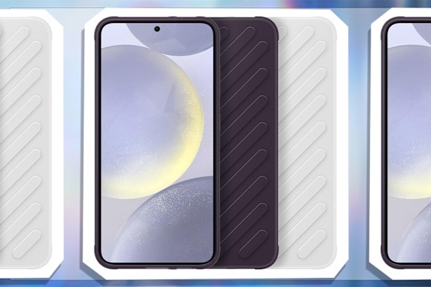 9PR: Samsung Shield Case for Samsung Galaxy S24, Dark Violet and Light Gray