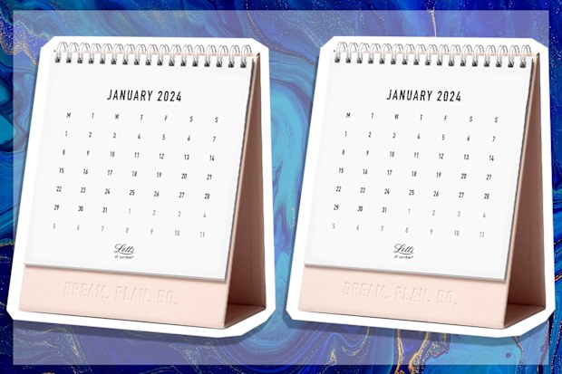9PR: Letts of London Conscious 2024 Desk Calendar, Rosewater