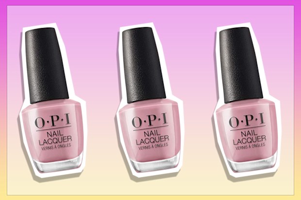 9PR: OPI Nail polish in pale pink.