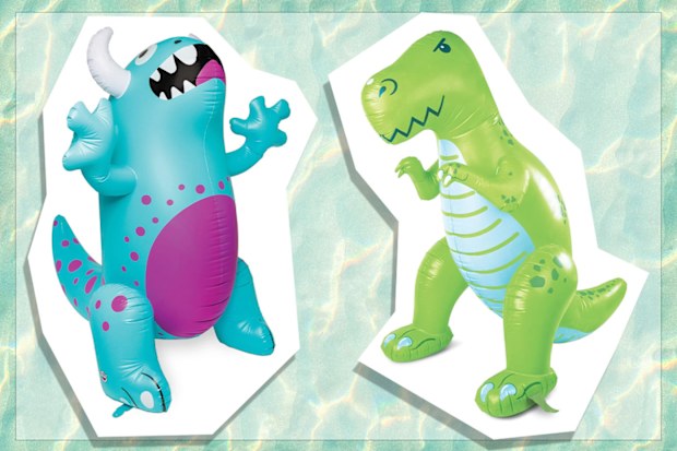 9PR: BigMouth Inc. Ginormous Dinosaur Yard Sprinkler and BigMouth Inc. Ginormous Monster Yard Sprinkler