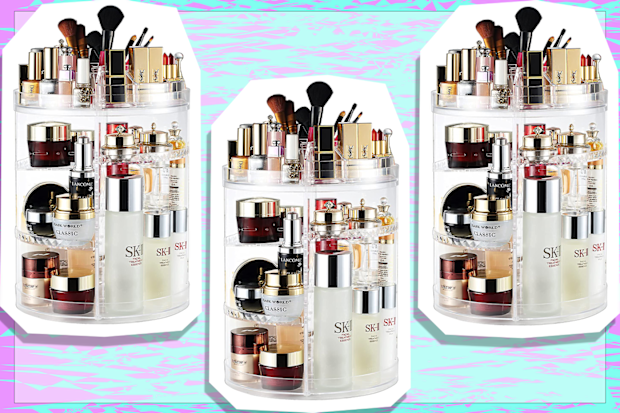 360 Degree Rotating Adjustable Cosmetic Storage Display