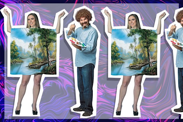 9PR: Bob Ross Artist Couples Costume Bundle Set