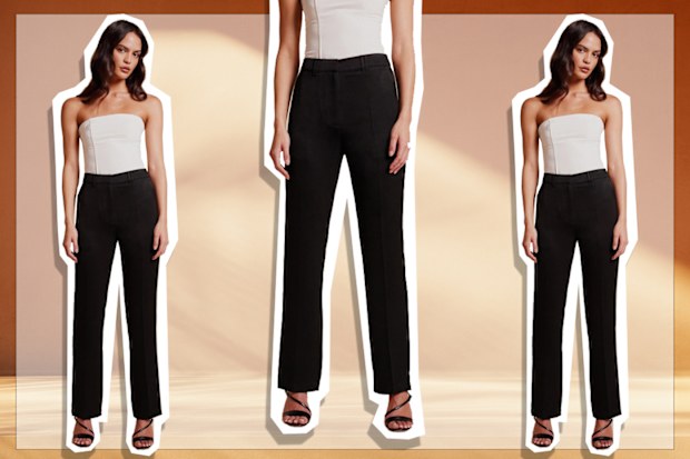 9PR: Minima Esenciales Tia Slim Leg Crepe Pants.