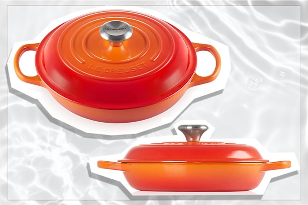 Le Creuset Signature Cast Iron Shallow Casserole, 30 cm, Volcanic