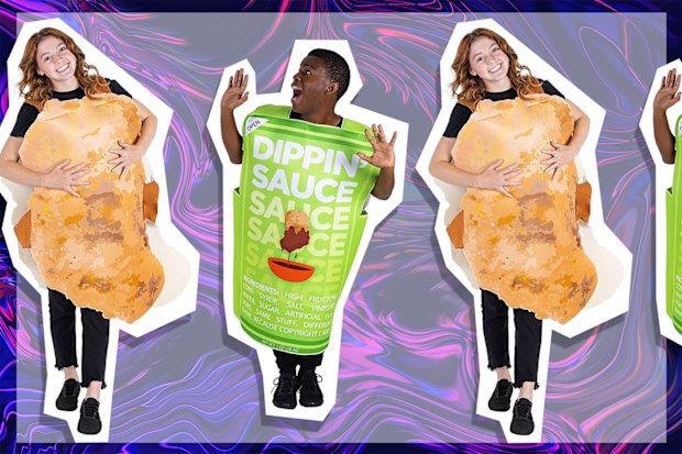 9PR: Chicken Nugget with Dipping Sauce Couples Halloween Costume