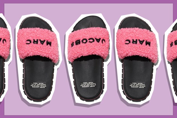 9PR: Marc Jacobs The Slide Logo-Embossed Slides
