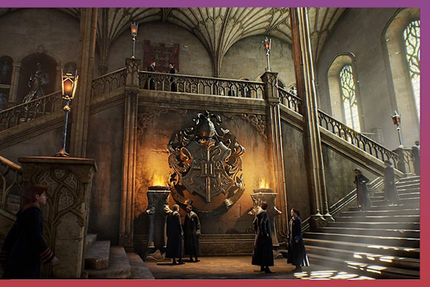 9PR: In-game image of Hogwarts Legacy by stairwell