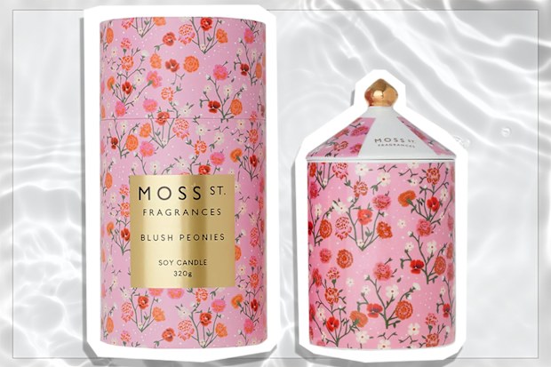 9PR: Moss St Fragrances Blush Peonies Ceramic Candle, 320g
