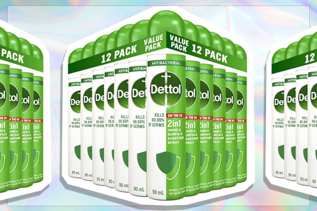 9PR: Dettol 2-in-1 Hand and Surface Sanitiser Spray, 90mL