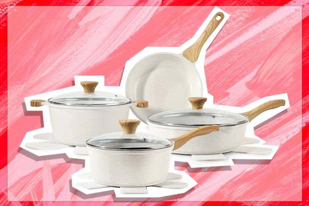 9PR: Sensarte Nonstick Ceramic Cookware 13-Piece Set